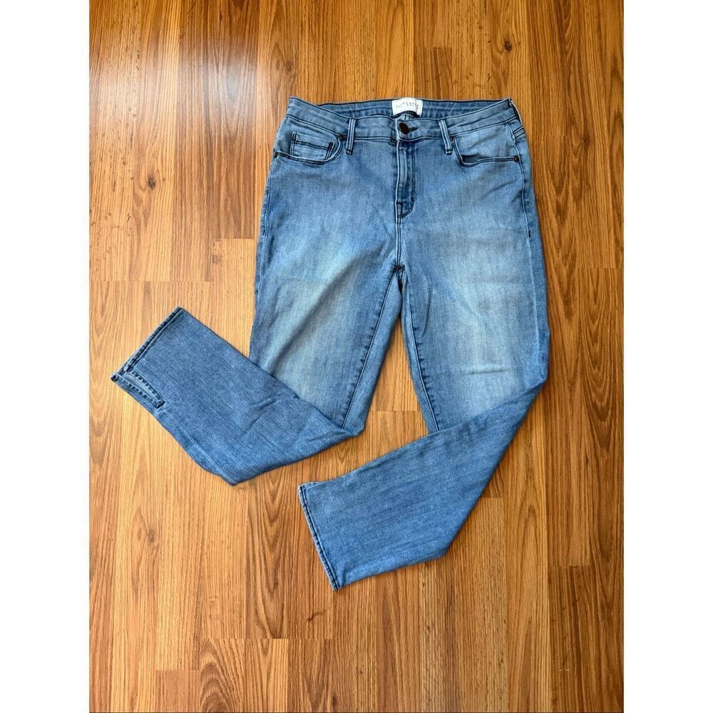 Parker Smith Women's Ankle Slit Cropped Jeans Blue Denim Medium Wash Size 29